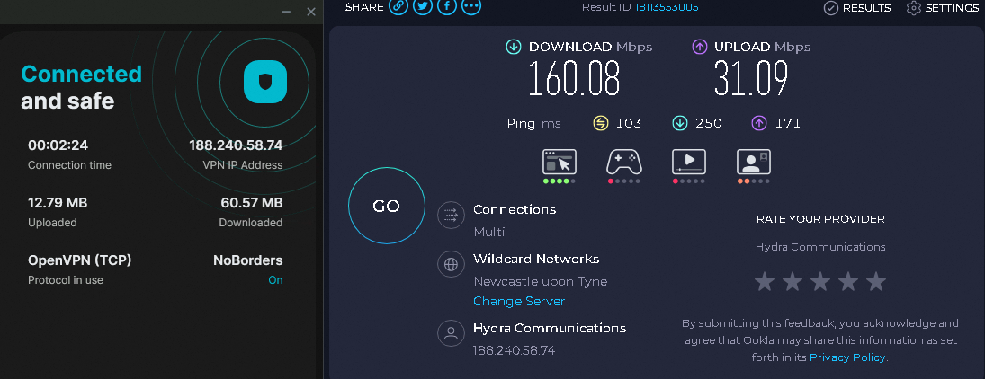 surfshark UK speed test